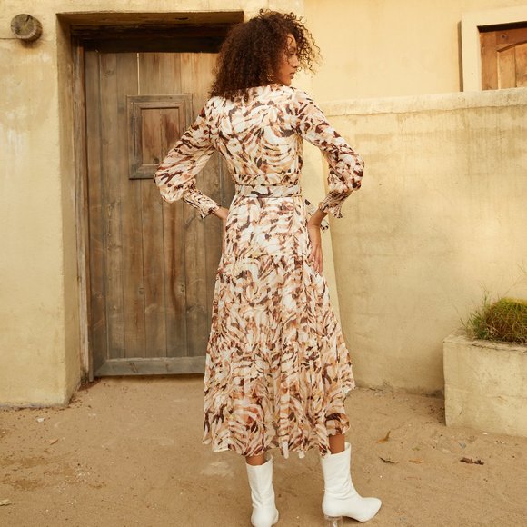 ALANA LEOPARD PRINT MIDI DRESS - Picture 5 of 5